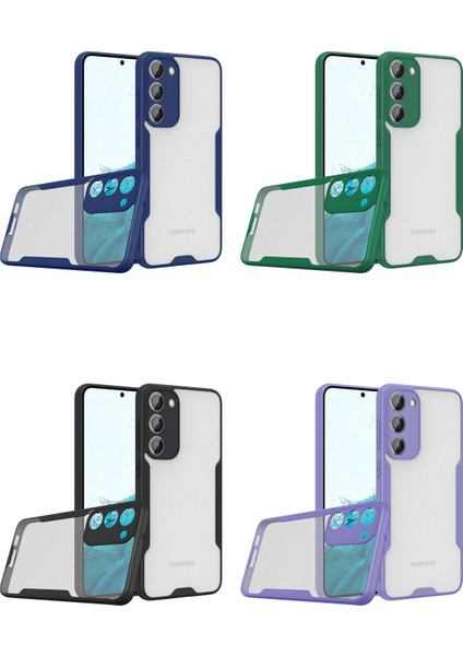 Samsung Galaxy A54 ile Uyumlu Kılıf Kamera Korumalı Colorful Silikon Kapak - Lila