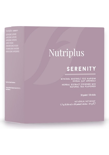Nutriplus Serenity Herbal Doğal Çay Aromalı 30 x 1,7 gr