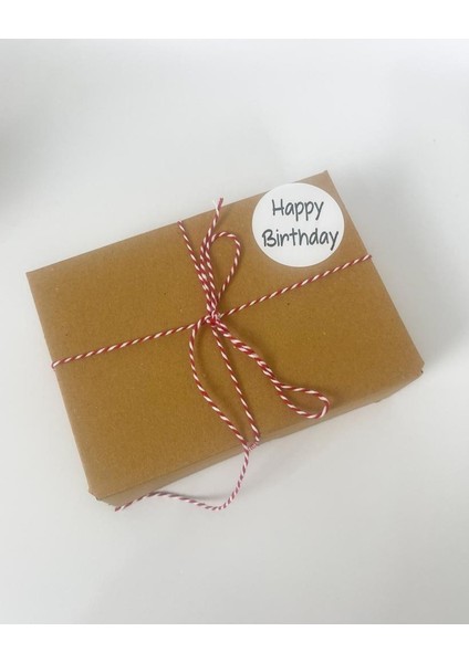 Happy Birthday Siyah Yazılı 5 cm Yuvarlak Yapışkanlı Sticker 100 Adet fiyatları