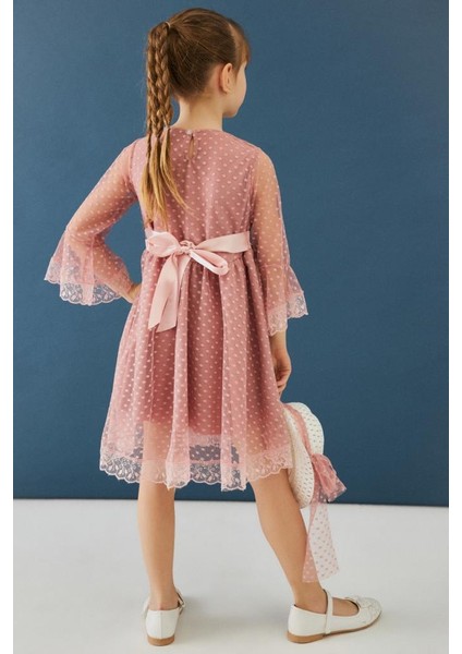 Şapka ve Kemer Detaylı Kız Çocuk Elbise indirimleri