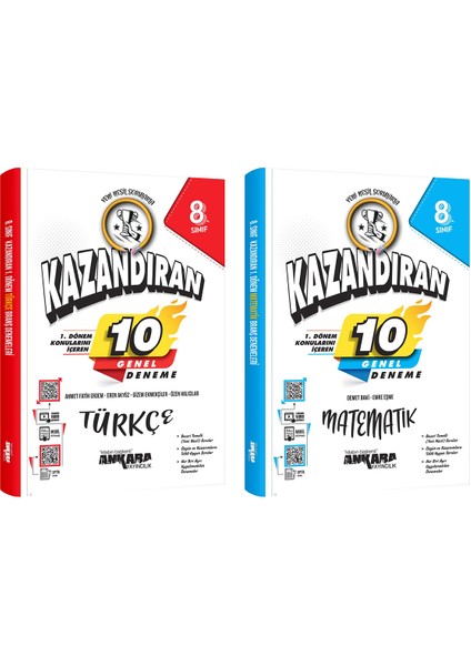 8.Sınıf LGS 1. Dönem Türkçe Matematik Kazandıran 20'li Deneme Seti