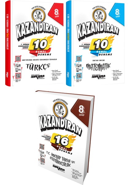 8.Sınıf LGS 1. Dönem Türkçe Matematik İnkılap Tarihi Kazandıran 36'lı Deneme Seti