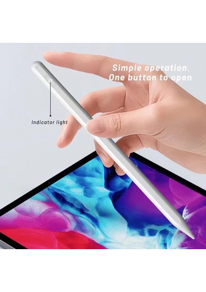 Apple iPad Pro 11 Inç M2 Uyumlu Avuç Içi Algılamayan Eğimle Çizim Kalınlığı Değişen Stylus Kalem indirimleri