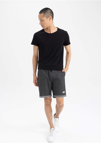 Slim Fit Sweatshirt Kumaşı Pamuklu Şort N0640AZ23SP fiyatları