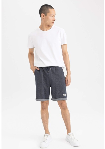 Slim Fit Sweatshirt Kumaşı Pamuklu Şort N0640AZ23SP