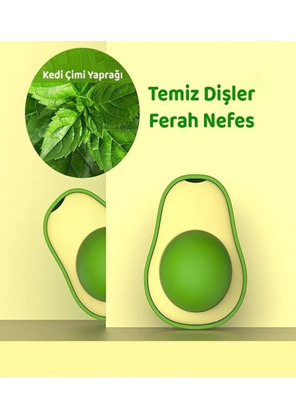 Doğal Catnipli Yenilebilir Avokado Kedi Nanesi Otu Oyun Topu Oyuncağı Top Oyuncak Kedi Yalama Topu fırsatları
