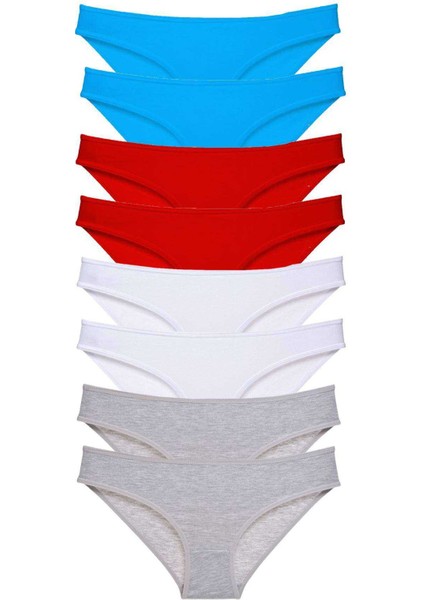 8 Adet Süper Eko Set Likralı Kadın Slip Külot 530