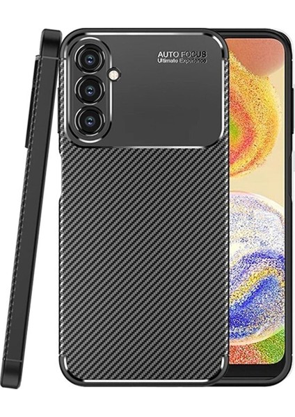 Samsung Galaxy M14 5g Uyumlu Kılıf Karbon Desenli Kamera Korumalı Leke Tutmaz Kaymaz Soft Ince Silikon