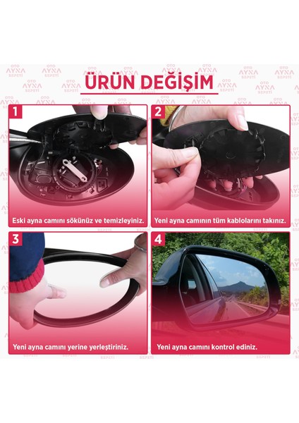 Opel Astra J Cam Isıtmalı Asferik Sol 2010-2015,1428451-13265469