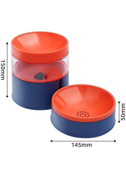 Evcil Hayvan Mama ve Su Kabı - Mavi/turuncu (Yurt Dışından)