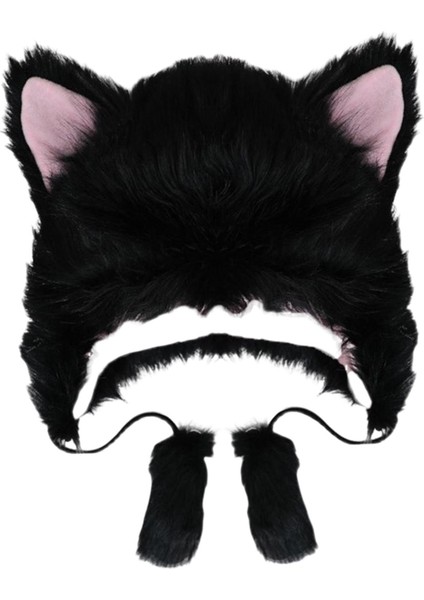 Festival Yeni Yıl Cosplay Black Için Karikatür Hayvan Şapkası Konforu Cat Headdress Prop (Yurt Dışından)