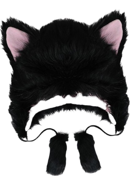 Festival Yeni Yıl Cosplay Black Için Karikatür Hayvan Şapkası Konforu Cat Headdress Prop (Yurt Dışından)