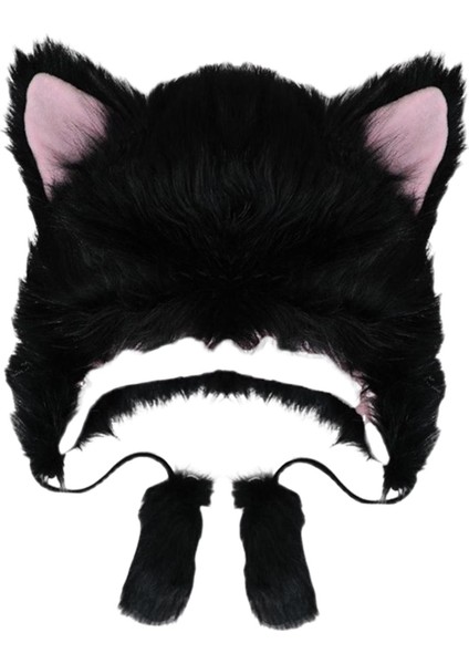 Festival Yeni Yıl Cosplay Black Için Karikatür Hayvan Şapkası Konforu Cat Headdress Prop (Yurt Dışından)