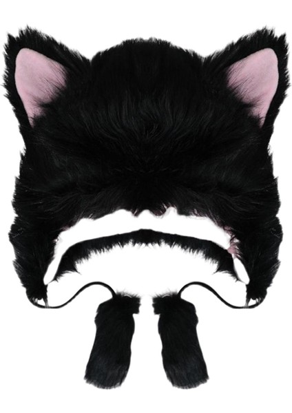 Festival Yeni Yıl Cosplay Black Için Karikatür Hayvan Şapkası Konforu Cat Headdress Prop (Yurt Dışından)