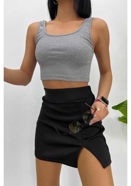 Kadın Askılı Crop Top Bluz