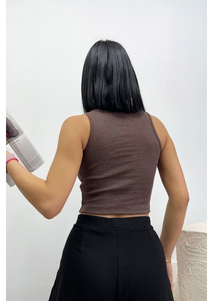 Kadın Halter Yaka Crop Bluz indirimleri