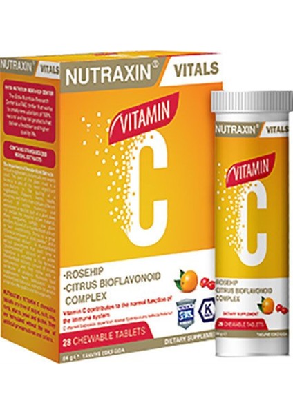 Vitamin C Çiğneme Tableti 28 Tablet fiyatları