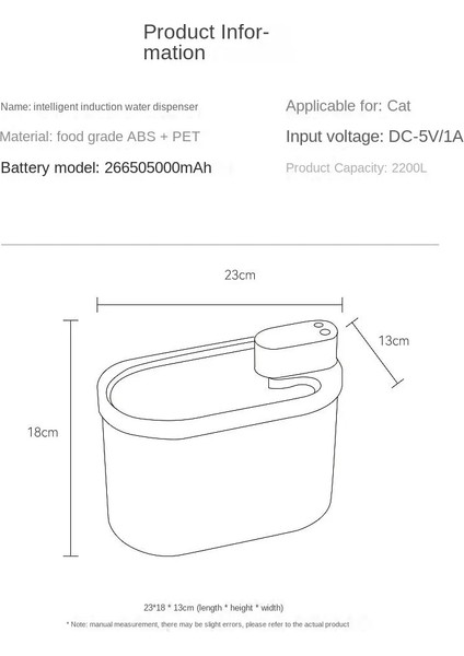 Kedi Içme Çeşmesi Fişsiz Kablosuz Sensörlü Kedi Suluğu (Sterilize Model) (Yurt Dışından) fiyatları