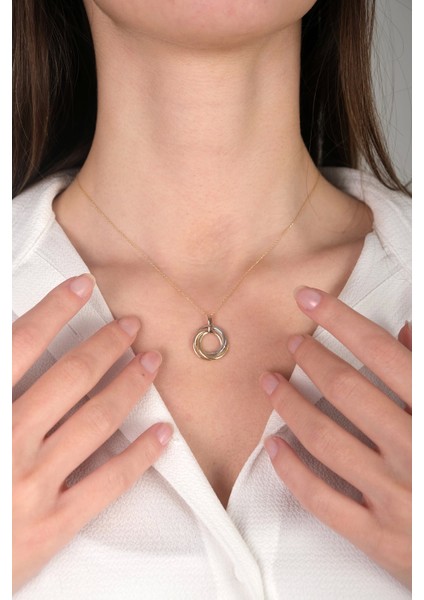 Güzide 14 Ayar Altın Çember Kolye