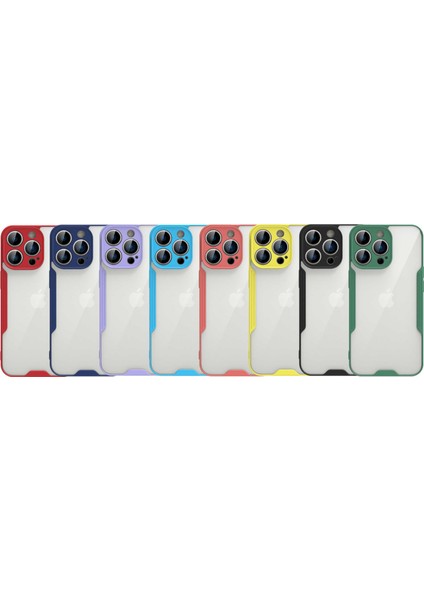 Apple iPhone 14 Pro Max ile Uyumlu Kılıf Kamera Korumalı Colorful Silikon Kapak - Yeşil