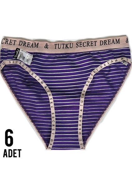 Kadın Diana Bikini Mor Külot 6'lı Paket