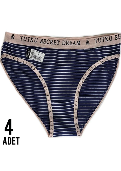 Kadın Diana Bikini Koyu Mavi Külot 4'lü Paket