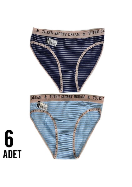Kadın Diana Bikini Külot 6'lı Çok Renkli Paket