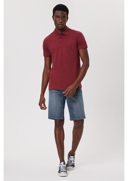 Twıns Erkek Polo Yaka T-Shırt Bordo