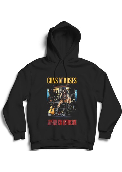 Guns N' Roses, Appetite For Destruction, Rock Metal, Kapüşonlu Sweatshirt Hoodie