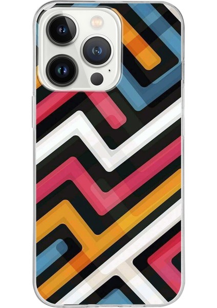 Apple iPhone 13 Pro Max Uyumlu Kapak Grafiti Tasarımlı Şeffaf Silikon Kılıf