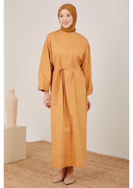 Gabardin Kuşaklı Spor Elbise 23Y9606 Camel fiyatları