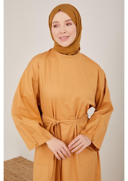 Gabardin Kuşaklı Spor Elbise 23Y9606 Camel modelleri