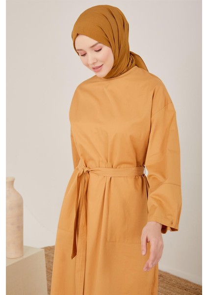 Gabardin Kuşaklı Spor Elbise 23Y9606 Camel fırsatları