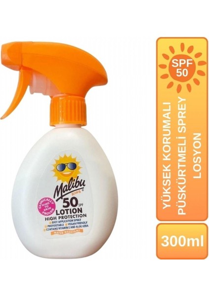 Güneş Koruyucu Sprey + Güneş Sonrası Yatıştırıcı Çocuklar Için SPF50 Üst Düzey Korumalı Losyon