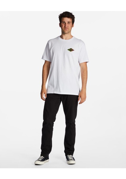 Crayon Wave Ss Erkek Beyaz T-Shirt ABYZT01697-WHT