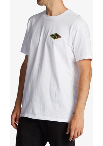 Crayon Wave Ss Erkek Beyaz T-Shirt ABYZT01697-WHT