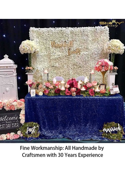 152 x 259CM Payetli Masa Örtüsü Lacivert (Yurt Dışından) fırsatları