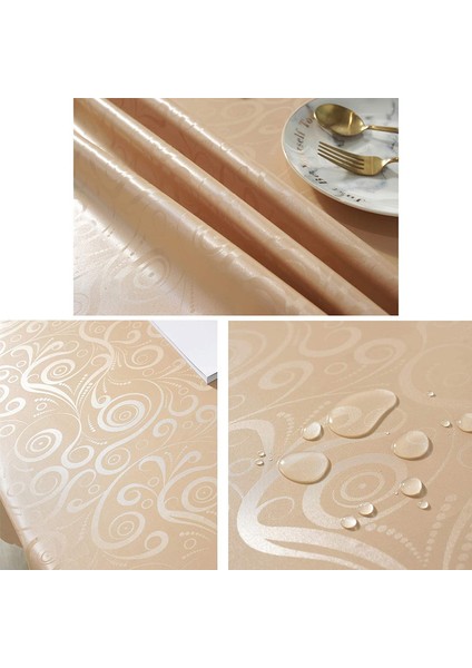 140X180CM Leke Tutmaz Masa Örtüsü (Şampanya Altın) (Yurt Dışından) fırsatları