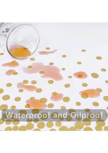 2 Adet Tek Kullanımlık Masa Örtüsü 137 x 274 cm (Beyaz ve Altın) (Yurt Dışından) modelleri