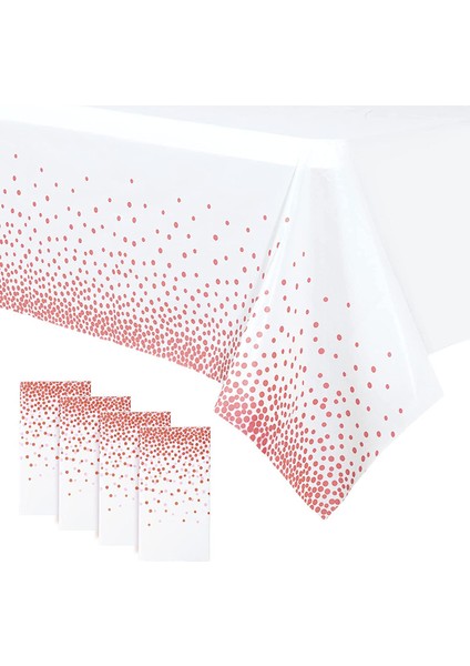 4 x 137*274CM Gül Altın Nokta Parti Masa Örtüleri (Yurt Dışından)