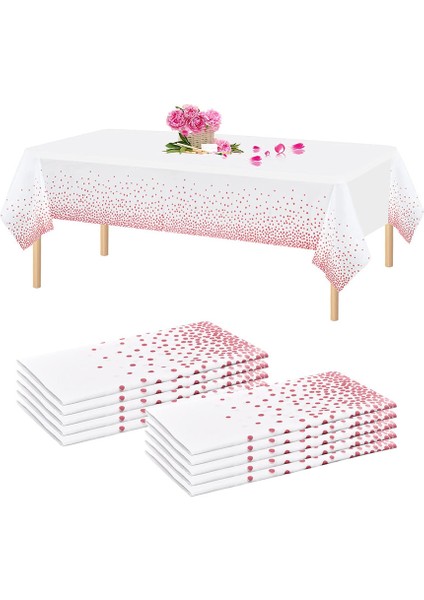 10 x 137*274CM Gül Altın Nokta Parti Masa Örtüleri (Yurt Dışından)