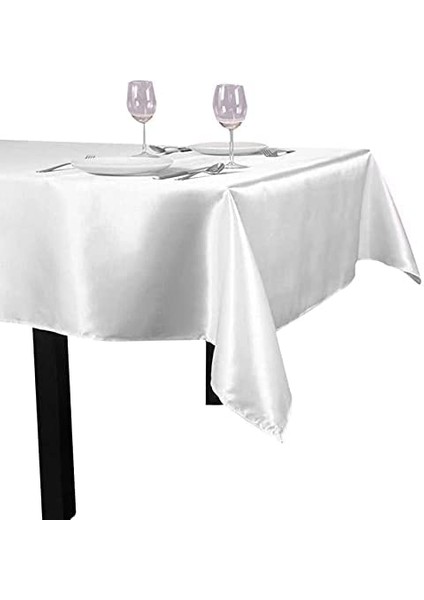 145X320CM Saten Beyaz Masa Örtüsü (Yurt Dışından) fırsatları