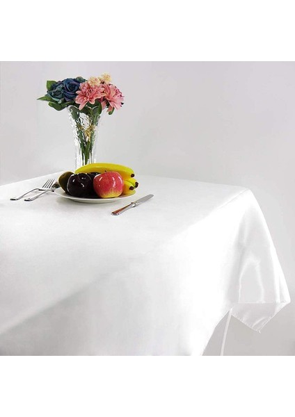 145X320CM Saten Beyaz Masa Örtüsü (Yurt Dışından) indirimleri