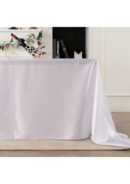 228X335CM Saten Masa Örtüsü Beyaz (Yurt Dışından) fiyatları