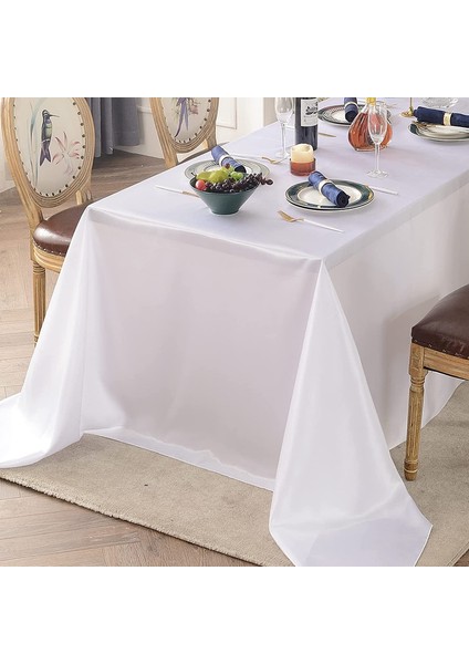 228X335CM Saten Masa Örtüsü Beyaz (Yurt Dışından) modelleri