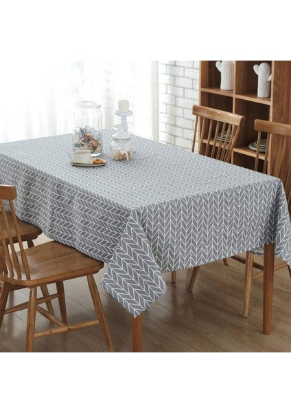 Geometrik Masa Örtüsü 120X160 cm (Gri) (Yurt Dışından)