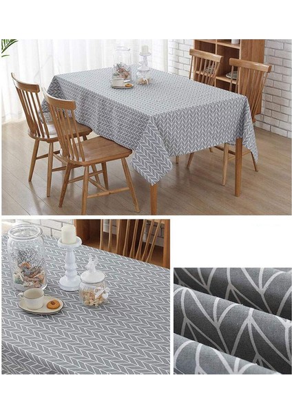 Geometrik Masa Örtüsü 120X160 cm (Gri) (Yurt Dışından) fiyatları
