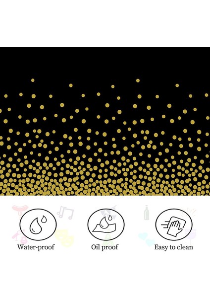 6 Adet Tek Kullanımlık Masa Örtüsü 137 x 274 cm (Siyah ve Altın) (Yurt Dışından) modelleri