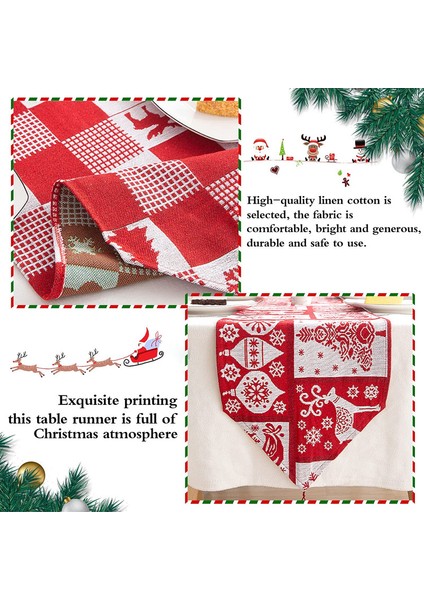 33*180 cm Sanatsal Noel Masa Örtüsü (Kare). (Yurt Dışından) modelleri