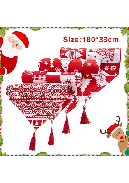 33*180CM Parti Noel Masa Örtüsü (Büyük Izgara) (Yurt Dışından) fiyatları